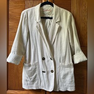 Anthropologie Relaxed Cotton Blazer